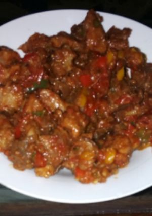 A picture of Fried beef meat.