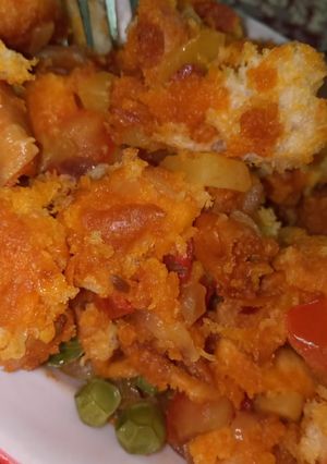 A picture of Bread upma.