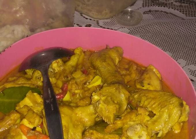 Resep Ayam bumbu rujak dengan tempe yang Lezat Sekali