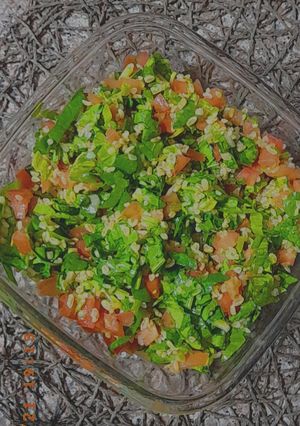 صورة لوصفة تبولة السبانخ 😋