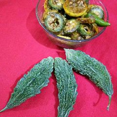 A picture of Bitter gourd pickle.
