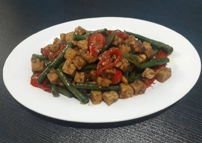 Tumis Kacang Panjang Tempe