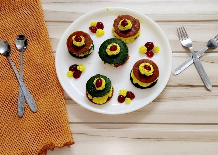 Coloured Idli Cake Sandwich