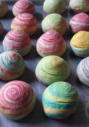 Foto resep Moon cake/pia rainbow