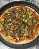 Pizza de verduras vegana