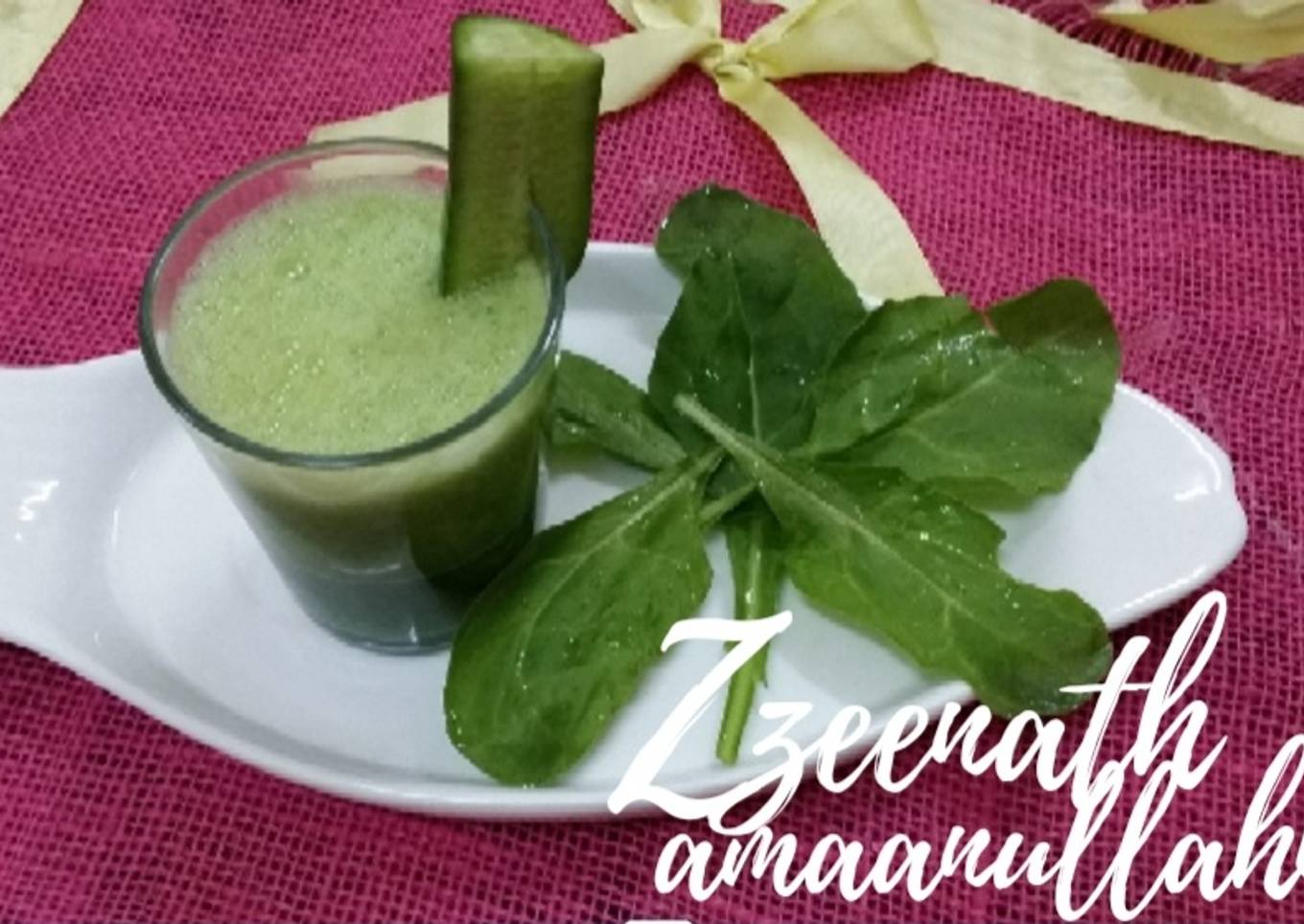 Green tea Spinach and Cucumber Smoothie