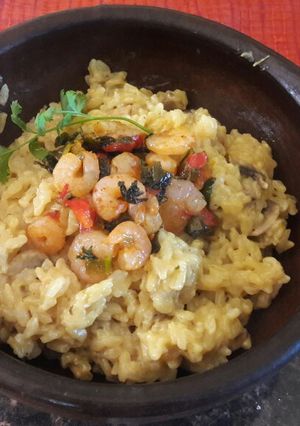 Una foto de Risotto de champiñones