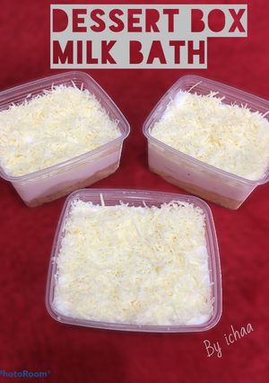 Foto resep Milk bath dessert box (kukus)