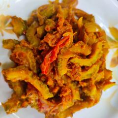 A picture of Karela besan sabji.