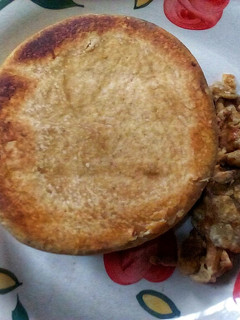 A picture of Fried Bread añd Chilli Pepper Omelette.