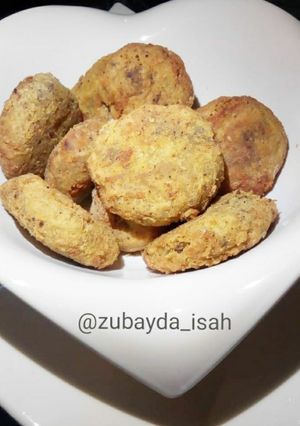 A picture of Sweet potato - mince meat Patties.