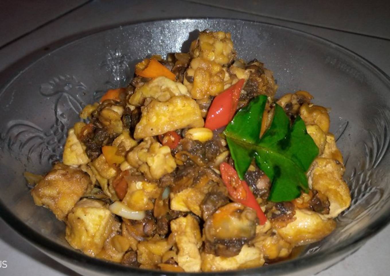 Sambel goreng kerang tahu tempe enak