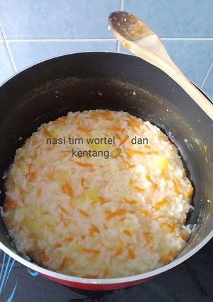 Foto resep Nasi tim menu baby 12 bulan