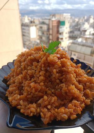 صورة لوصفة برغل على بندورة بطريقتي