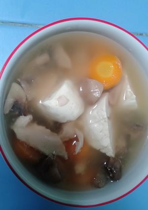 Foto resep Tahu jamur ayam kuah