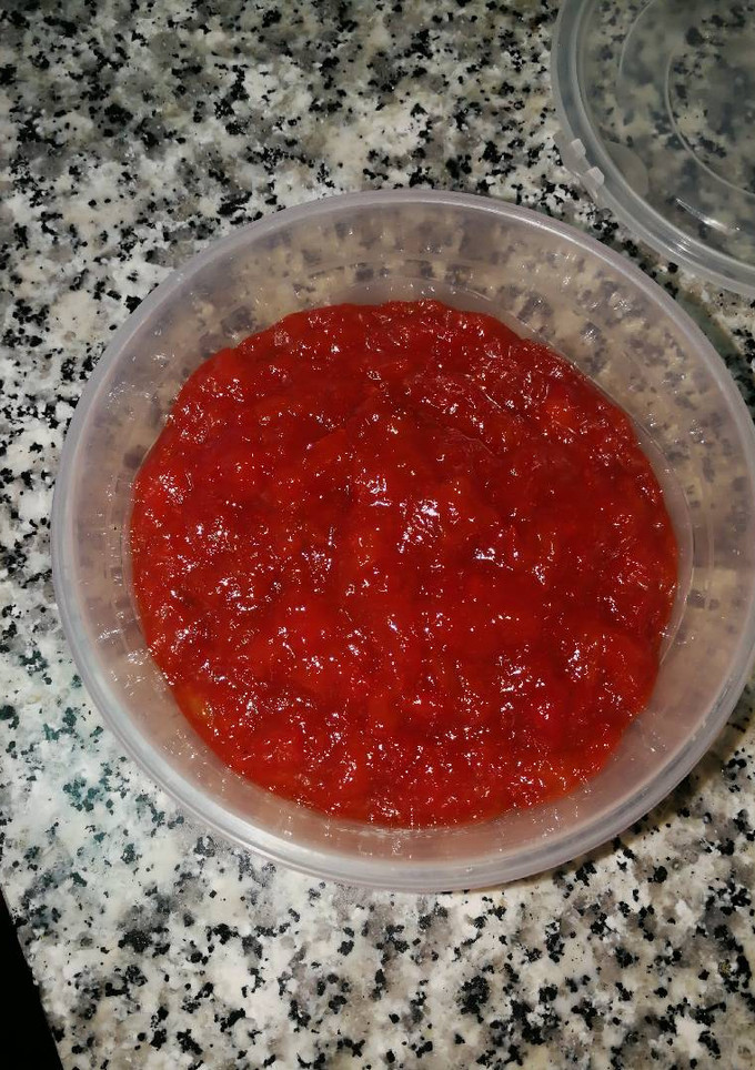 Una foto de Mermelada de pimientos rojos
