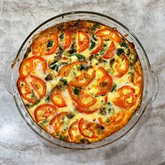 A picture of Crustless Vegetarian Quiche.