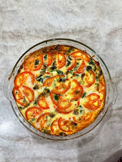 A picture of Crustless Vegetarian Quiche.