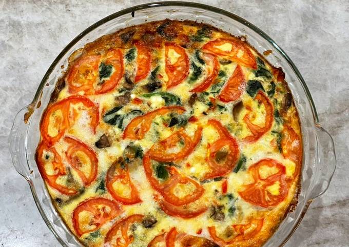 Crustless Vegetarian Quiche Recipe By Chris Gan Cookpad