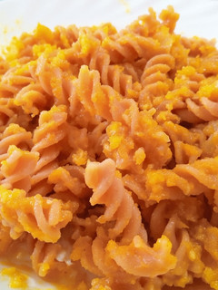 Una foto de Salsa de calabaza para pasta de lentejas
