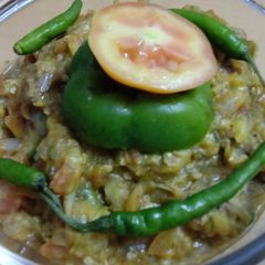 A picture of Brinjal Bharta.