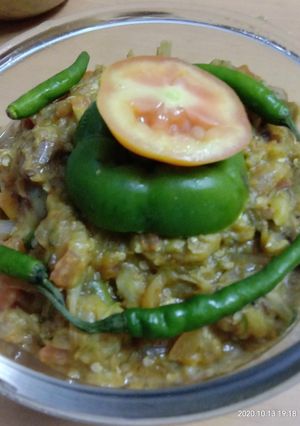 A picture of Brinjal Bharta.