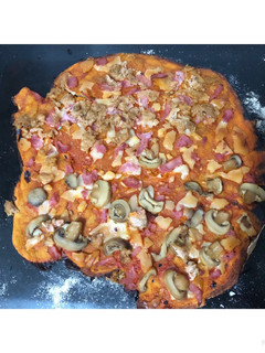 Una foto de Pizza de avena casera
