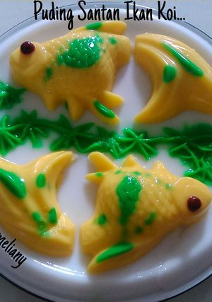 Foto resep Puding Santan Ikan Koi...