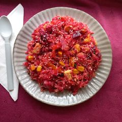 A picture of Beetroot Carrot & Sesame Pulao.