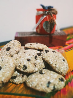 Una foto de Galletas de avena, banana y miel con choco chips