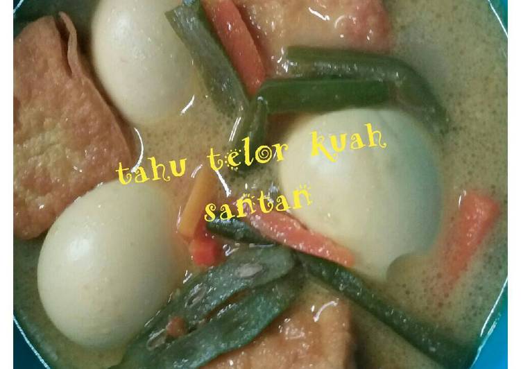 Tahu telur kuah santan