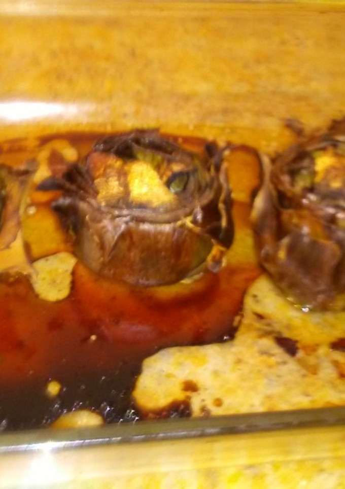 Una foto de Alcachofas rellenas de champiñón