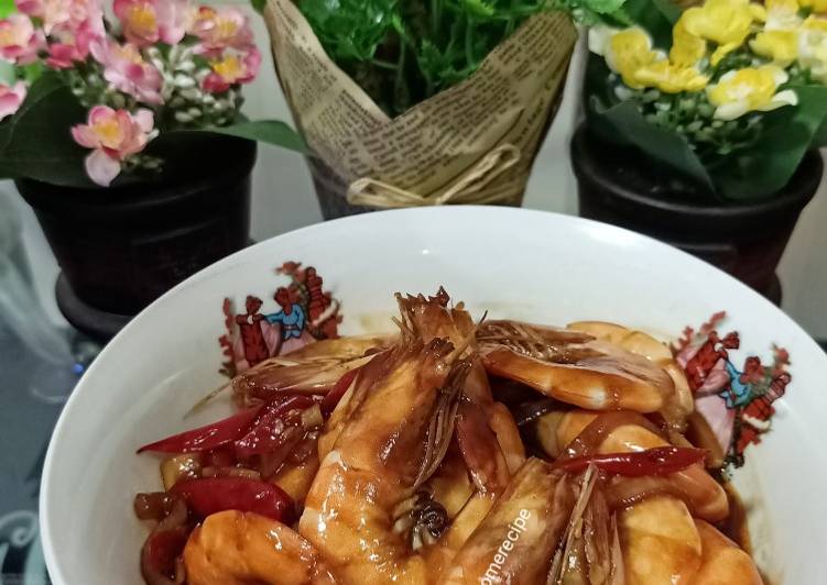 Resep Udang saos tiram / udang saos mentega ala me 🥰 yang Bikin Ngiler