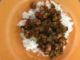 Salteado de pollo con arroz