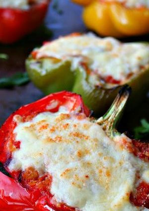A picture of Grilled stuffed peppers.