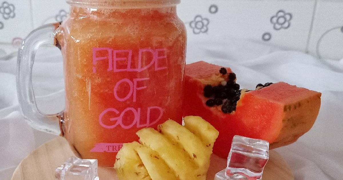 83 resep juice pepaya nanas enak dan sederhana ala rumahan Cookpad