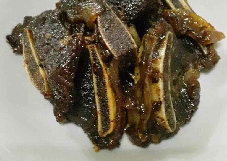 Iga barbeque madu dan kuah lobak