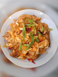 Foto resep Udang goreng tepung saus telur asin / salted egg prawn