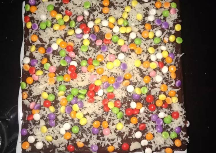 Brownies pondan coklat lumer