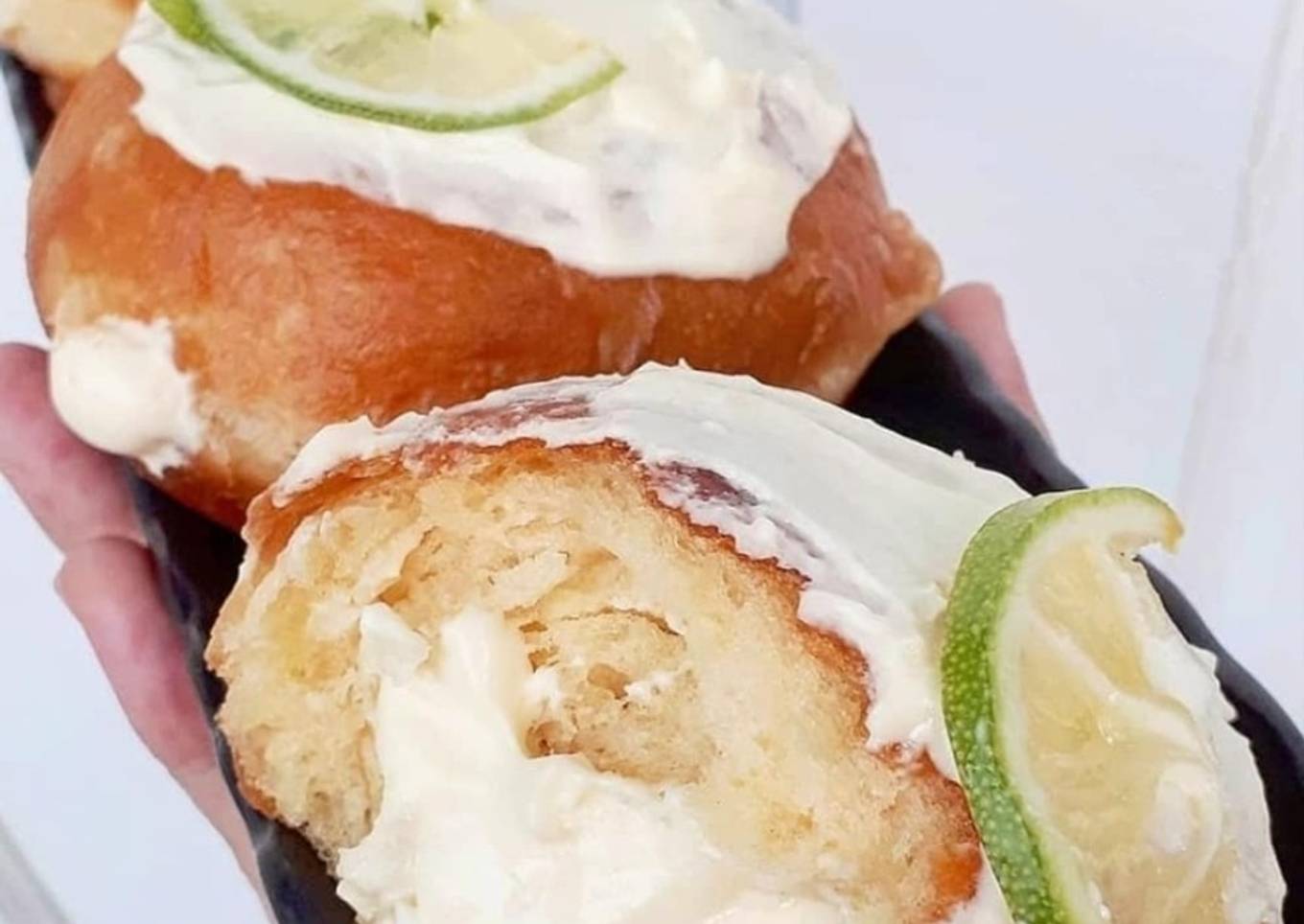 Lime Cheese Donuts