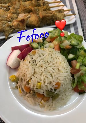 صورة لوصفة أرز بالخضار