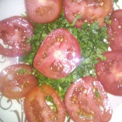 A picture of Tomato coriander kachumbari.