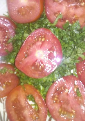 A picture of Tomato coriander kachumbari.