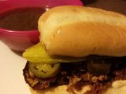 A picture of pickled jalapenos sandwich