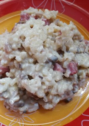 Foto principal de Risotto de champiñones y jamón
