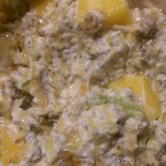 A picture of Avocado mango overnight oats.