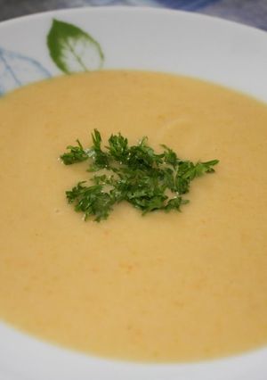 Une photo de Potage de chou-fleur au cheddar