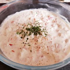 A picture of My Mozzarella, Tomato & Ham Dip.
