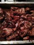 Alitas en salsa BBQ