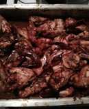Alitas en salsa BBQ